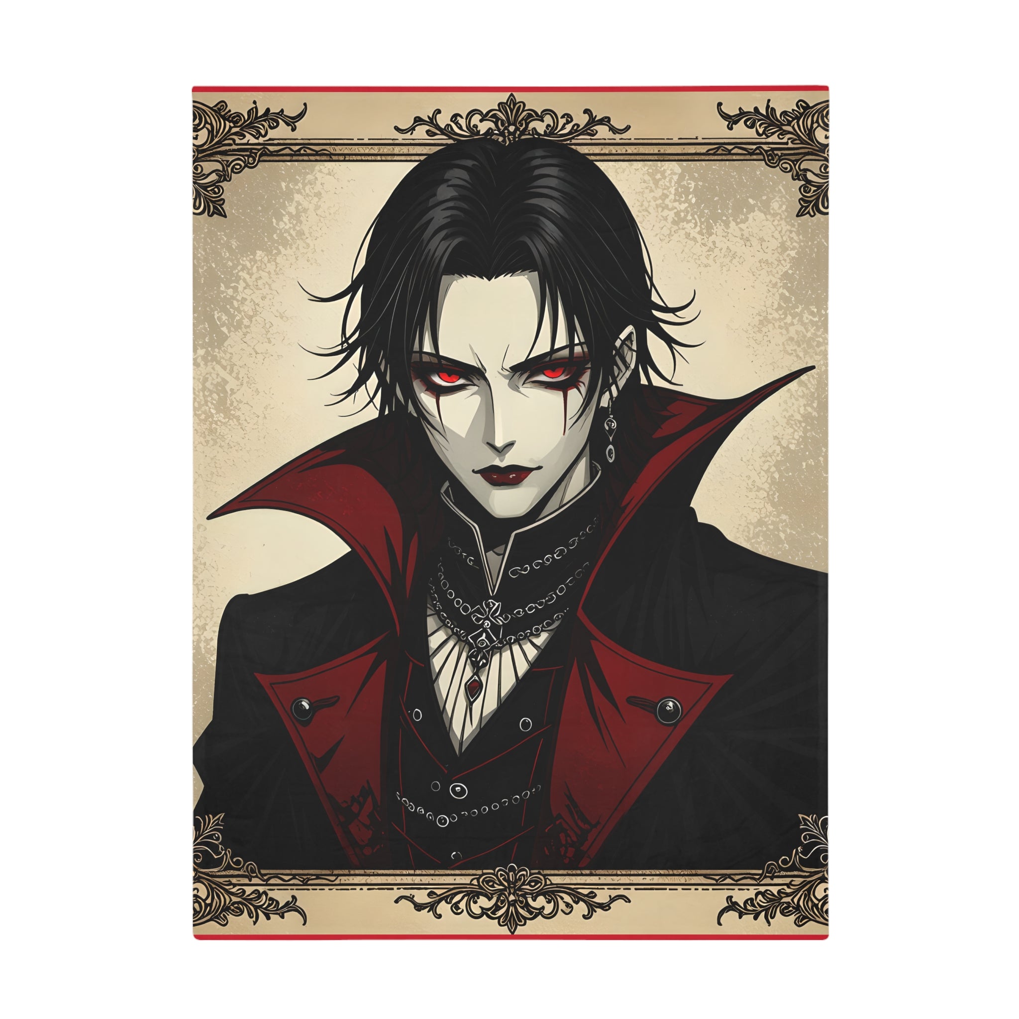 Vampire Graphic Plush Fleece Blanket | Cozy Throw, Unique Home Decor, Gift for Birthdays, Cuddly Comfort, Halloween decor