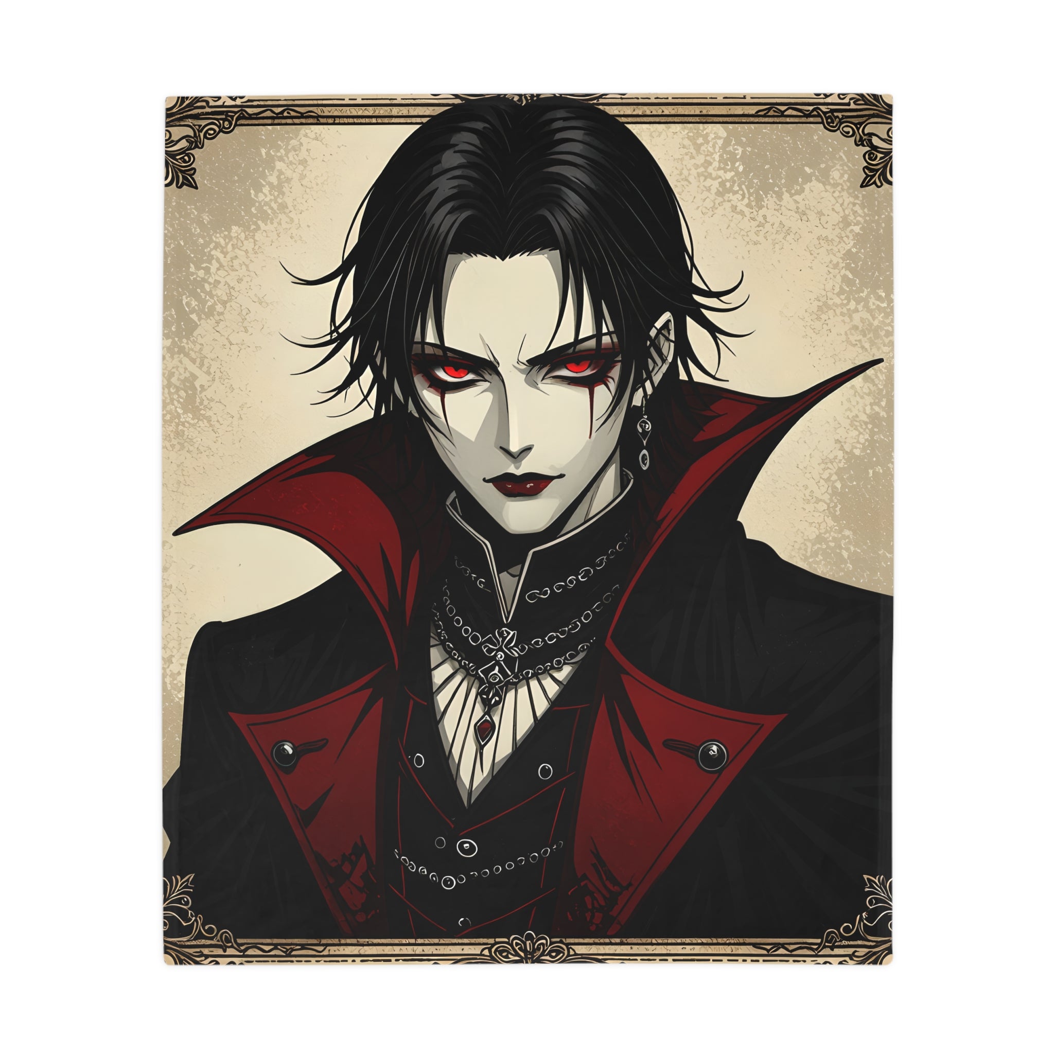 Vampire Graphic Plush Fleece Blanket | Cozy Throw, Unique Home Decor, Gift for Birthdays, Cuddly Comfort, Halloween decor