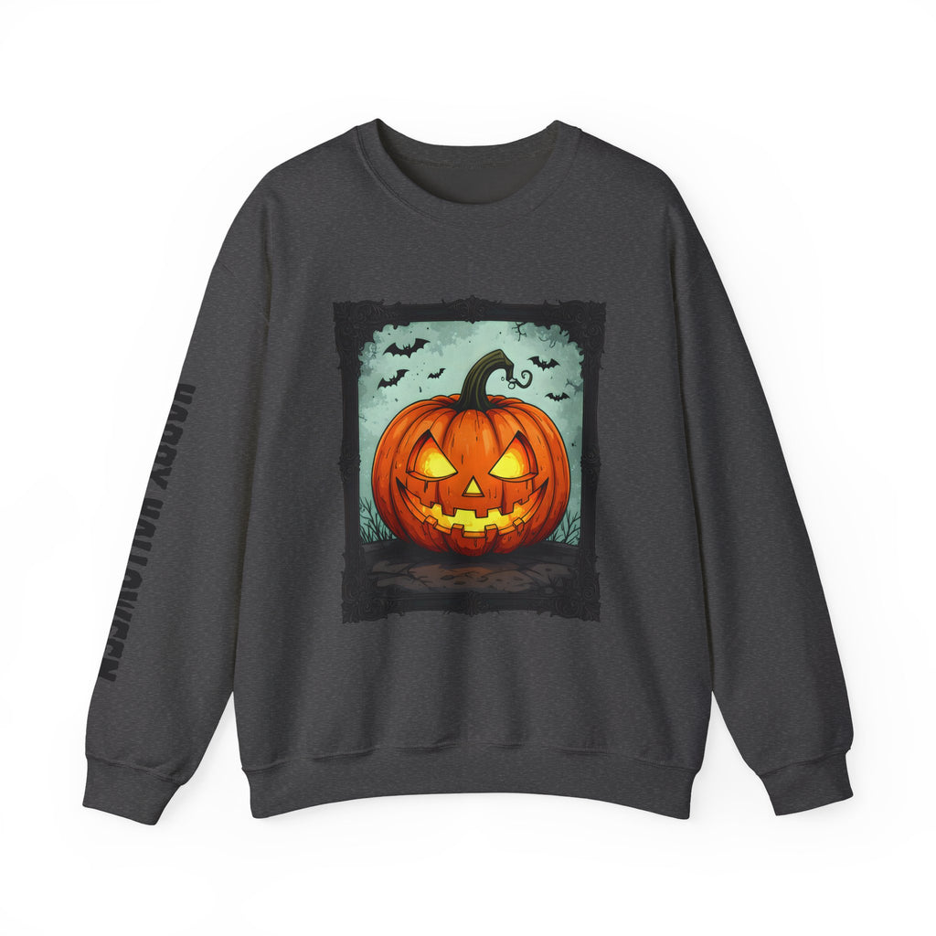 Halloween Pumpkin Crewneck Sweatshirt, Cozy Fall Apparel, Halloween Gift, Unisex Sweater, Spooky Season Wear, Pumpkin Decor