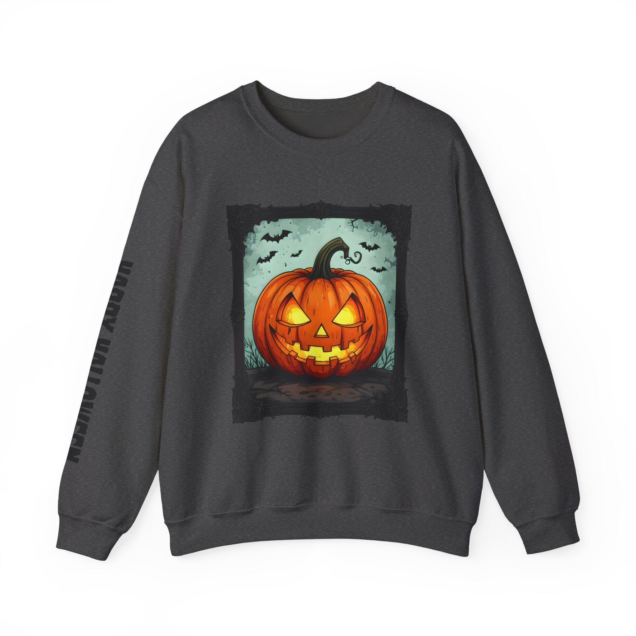 Halloween Pumpkin Crewneck Sweatshirt, Cozy Fall Apparel, Halloween Gift, Unisex Sweater, Spooky Season Wear, Pumpkin Decor