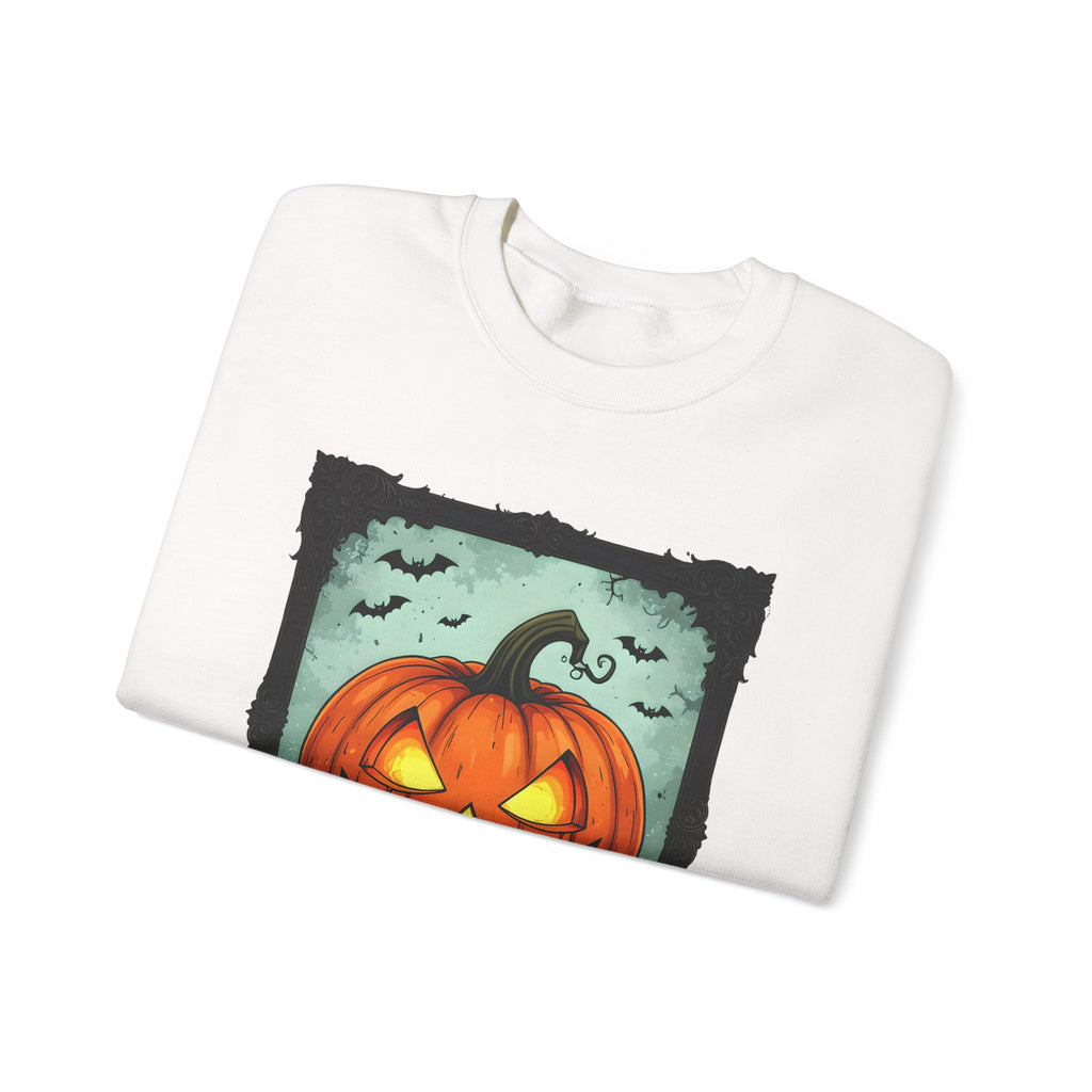 Halloween Pumpkin Crewneck Sweatshirt, Cozy Fall Apparel, Halloween Gift, Unisex Sweater, Spooky Season Wear, Pumpkin Decor