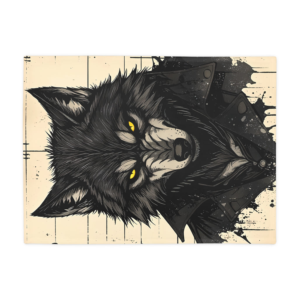 Wolf Graphic Plush Fleece Blanket | Cozy Throw for Animal Lovers, Unique Home Decor, Gift for Birthdays, Cuddly Comfort