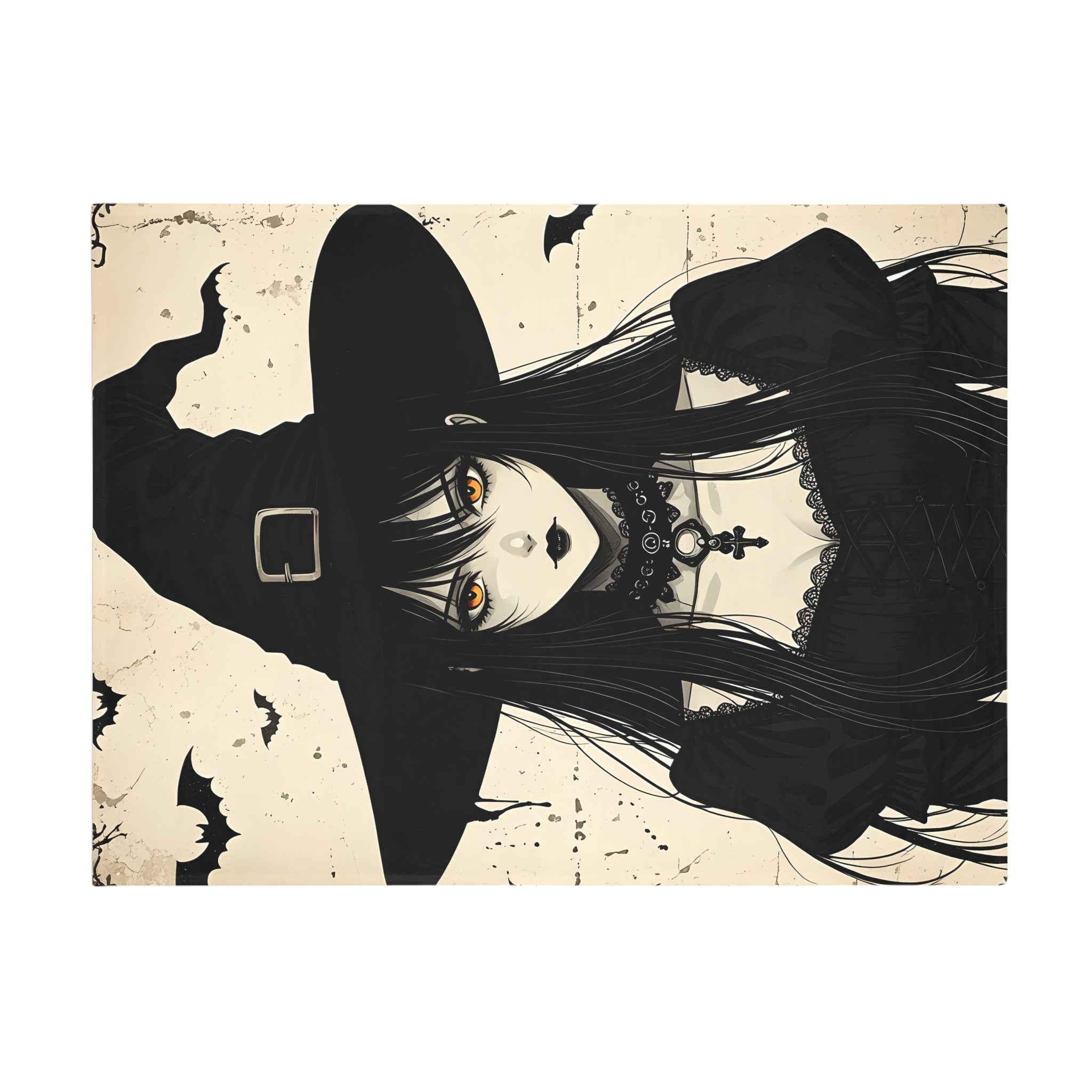 Witch Graphic Plush Fleece Blanket | Cozy Throw, Unique Home Decor, Gift for Birthdays, Cuddly Comfort, Halloween decor