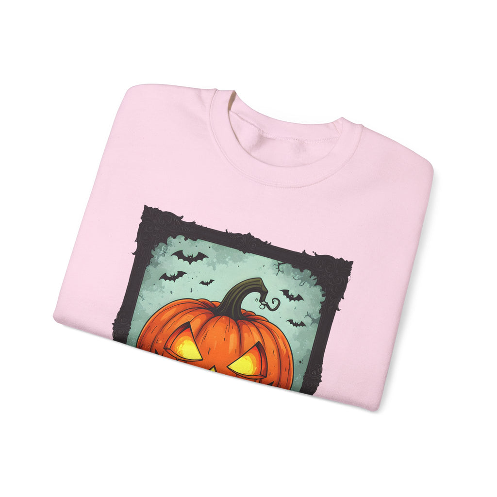 Halloween Pumpkin Crewneck Sweatshirt, Cozy Fall Apparel, Halloween Gift, Unisex Sweater, Spooky Season Wear, Pumpkin Decor
