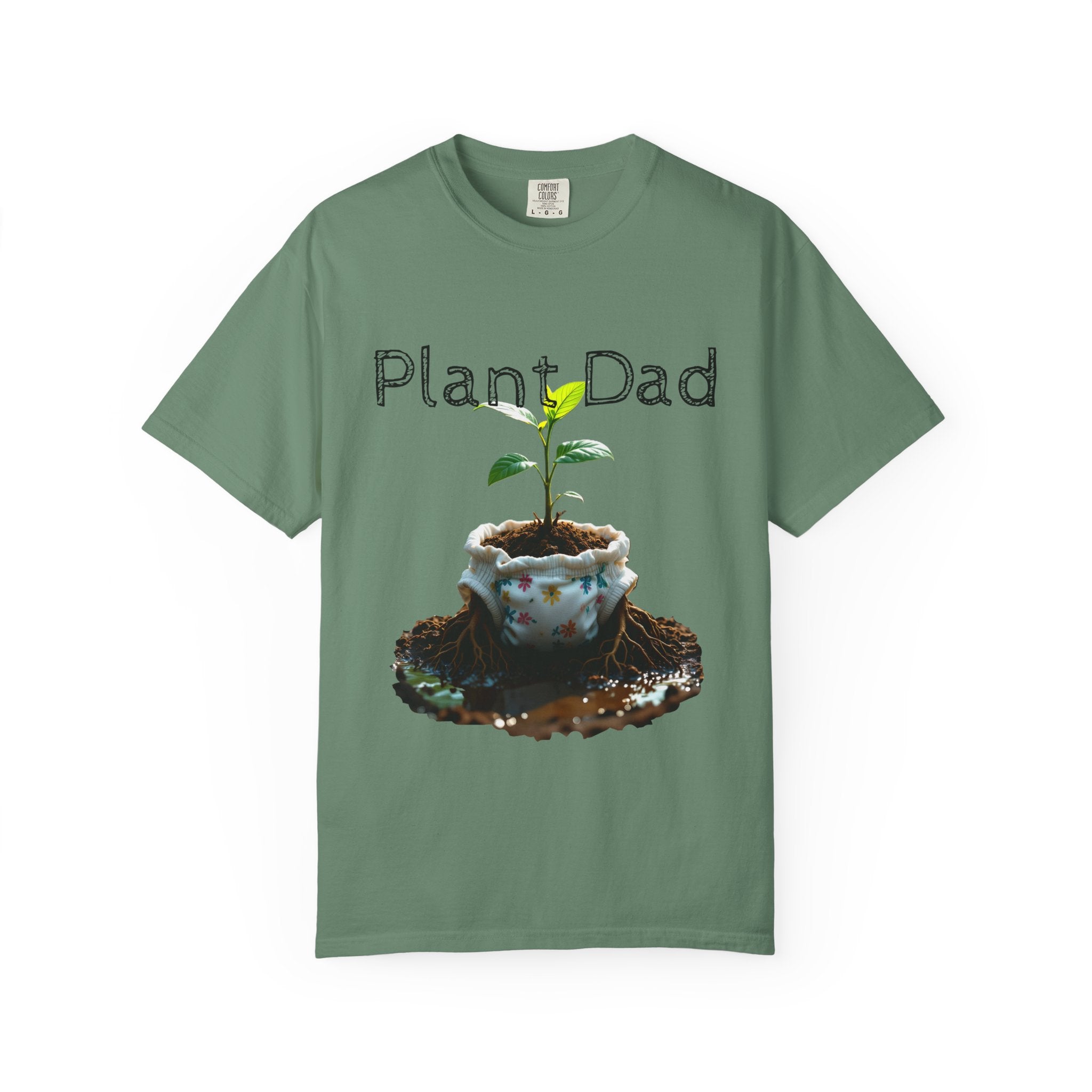 Plant Dad Garment-Dyed T-Shirt, Eco-Friendly Tee, Gift for Gardeners, Father's Day Shirt, Nature Lover Apparel, Plant Enthusiast Fashion