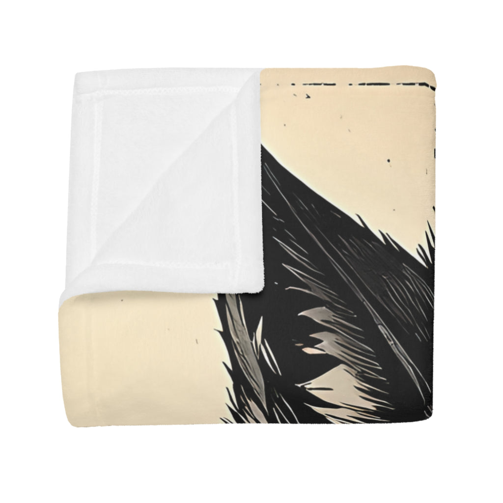 Wolf Graphic Plush Fleece Blanket | Cozy Throw for Animal Lovers, Unique Home Decor, Gift for Birthdays, Cuddly Comfort