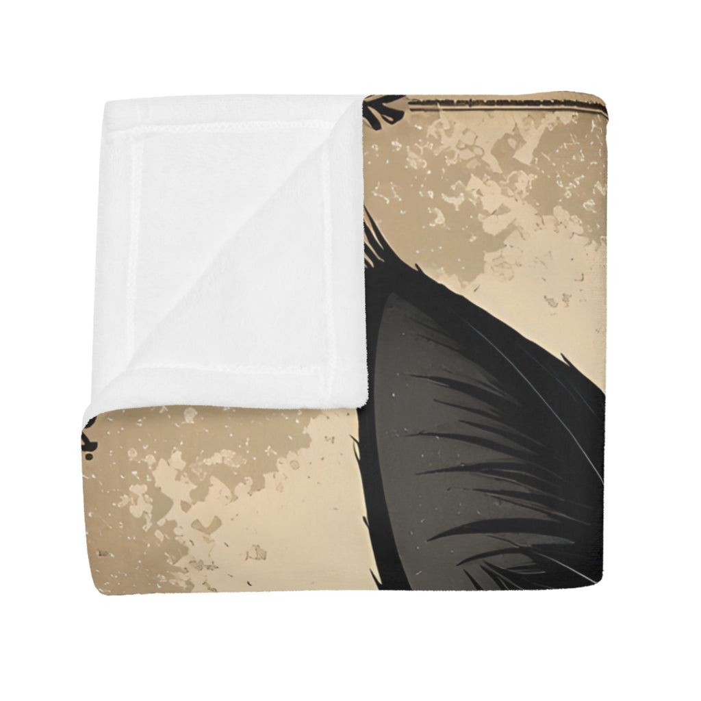 Black Cat Graphic Plush Fleece Blanket | Cozy Throw, Unique Home Decor, Gift for Birthdays, Cuddly Comfort, Halloween decor