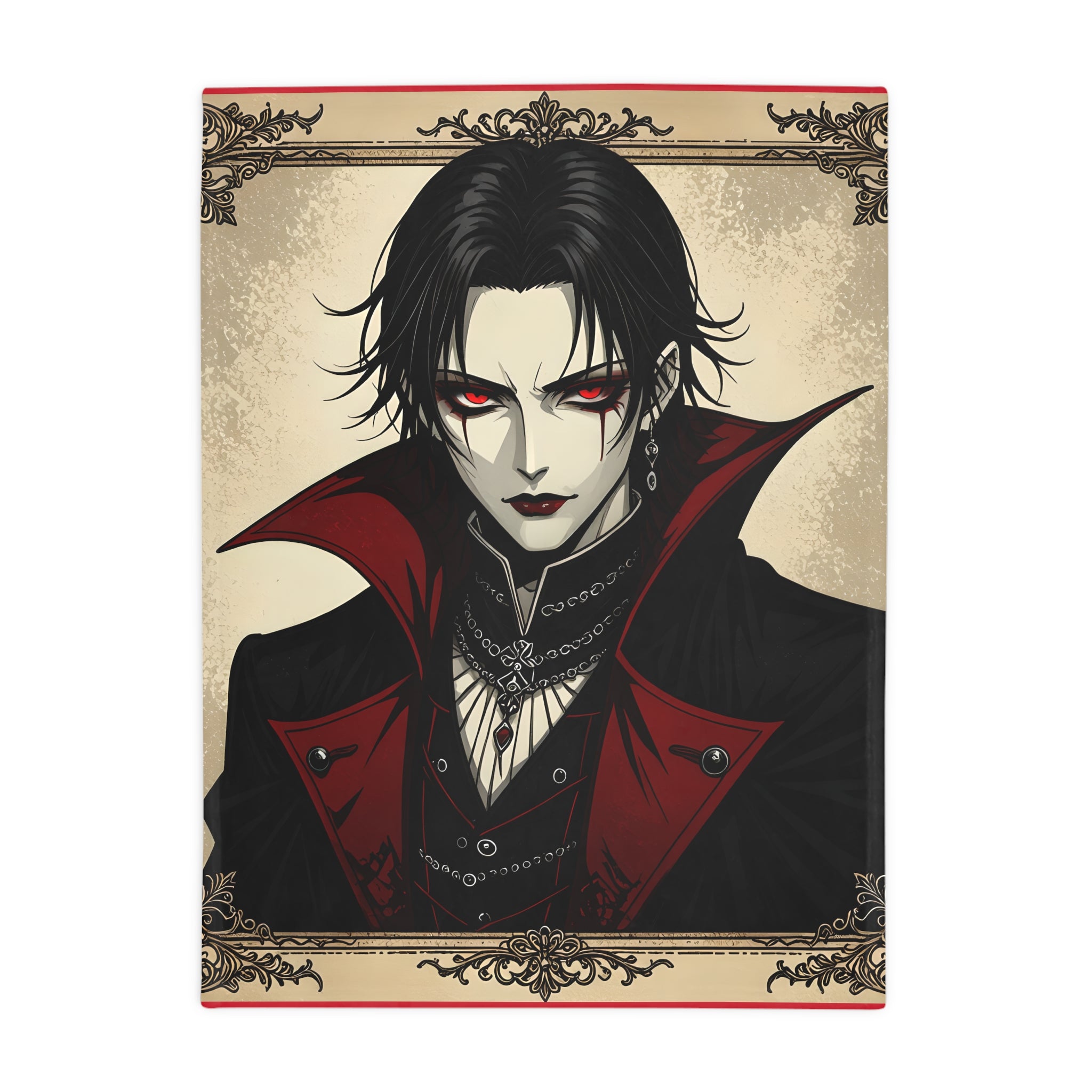 Vampire Graphic Plush Fleece Blanket | Cozy Throw, Unique Home Decor, Gift for Birthdays, Cuddly Comfort, Halloween decor