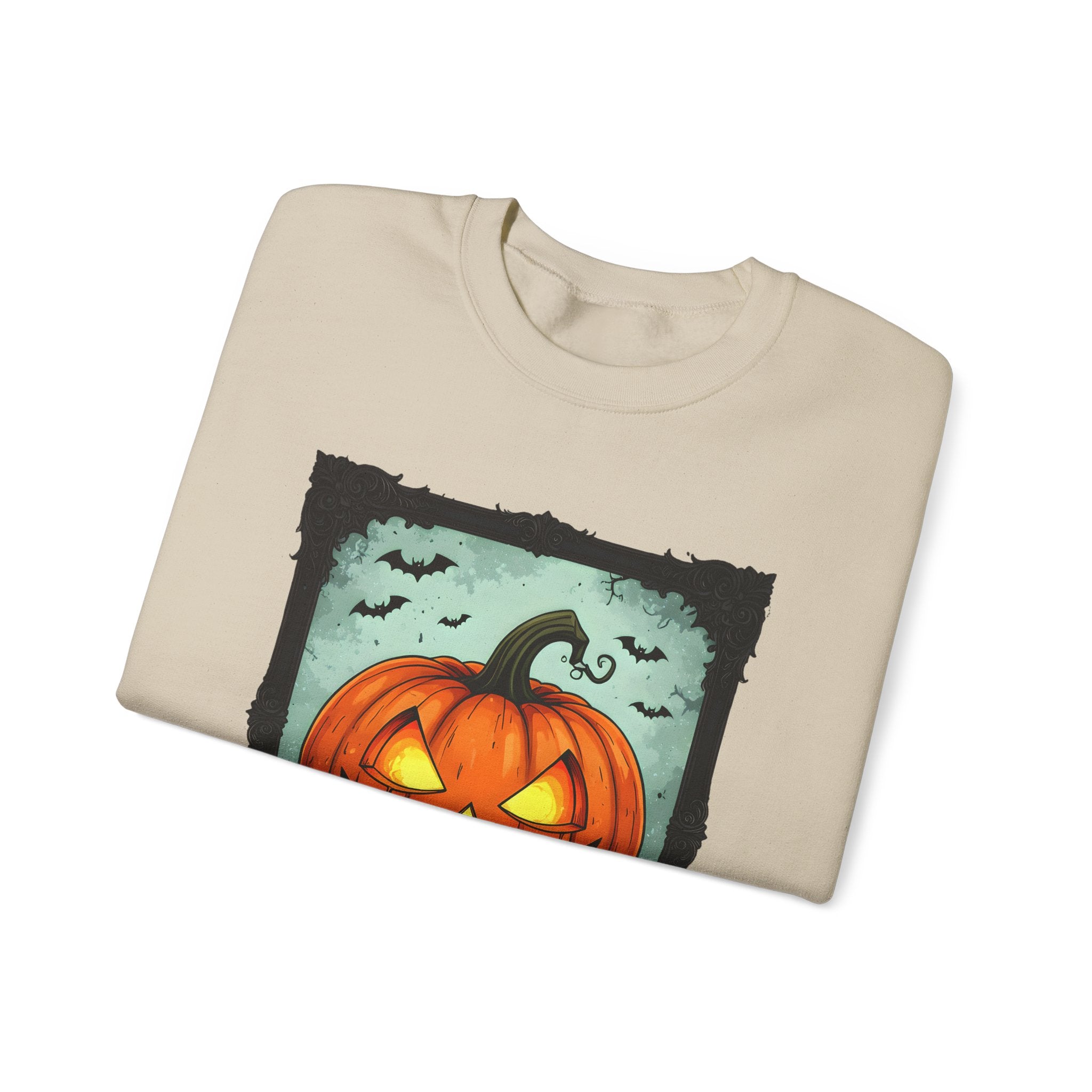 Halloween Pumpkin Crewneck Sweatshirt, Cozy Fall Apparel, Halloween Gift, Unisex Sweater, Spooky Season Wear, Pumpkin Decor