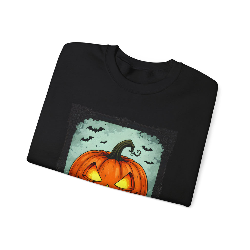 Halloween Pumpkin Crewneck Sweatshirt, Cozy Fall Apparel, Halloween Gift, Unisex Sweater, Spooky Season Wear, Pumpkin Decor