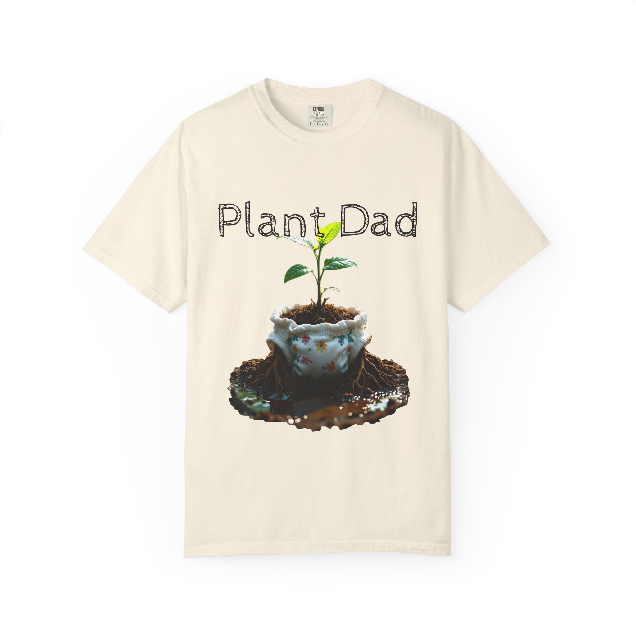 Plant Dad Garment-Dyed T-Shirt, Eco-Friendly Tee, Gift for Gardeners, Father's Day Shirt, Nature Lover Apparel, Plant Enthusiast Fashion