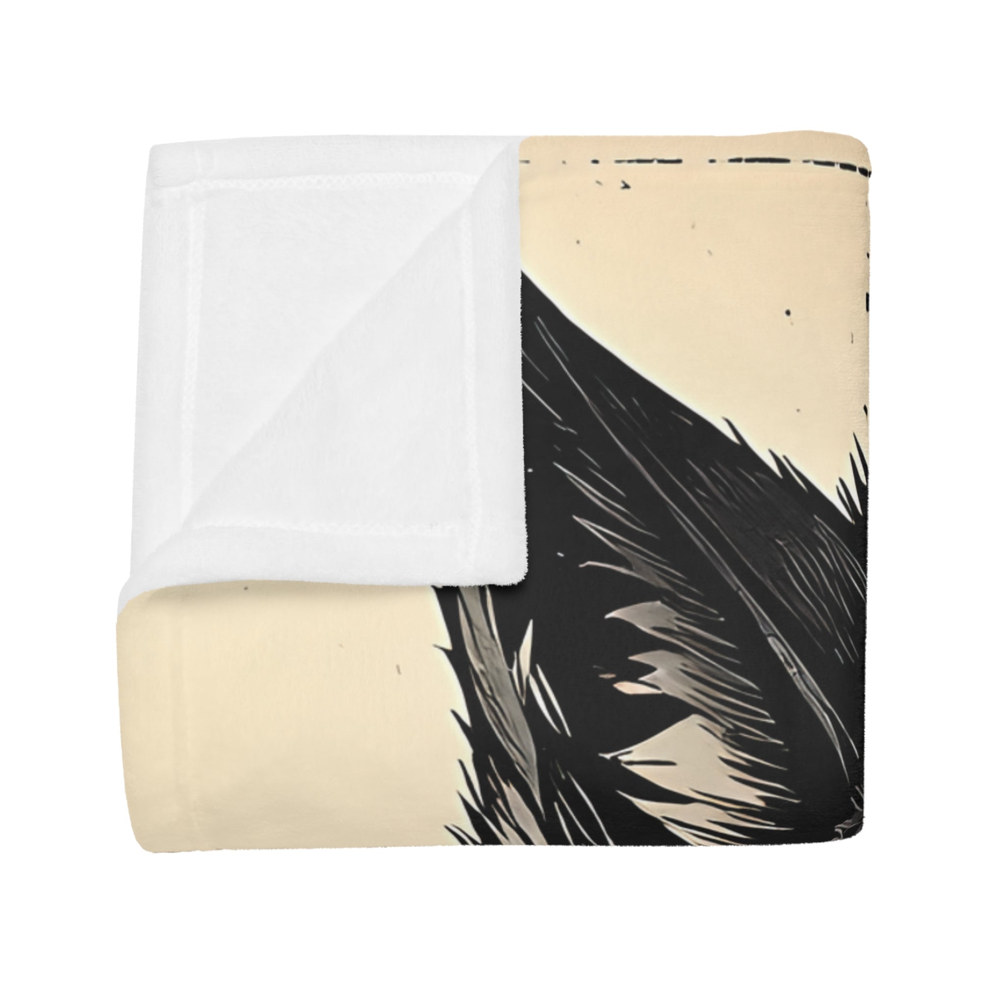 Wolf Graphic Plush Fleece Blanket | Cozy Throw for Animal Lovers, Unique Home Decor, Gift for Birthdays, Cuddly Comfort