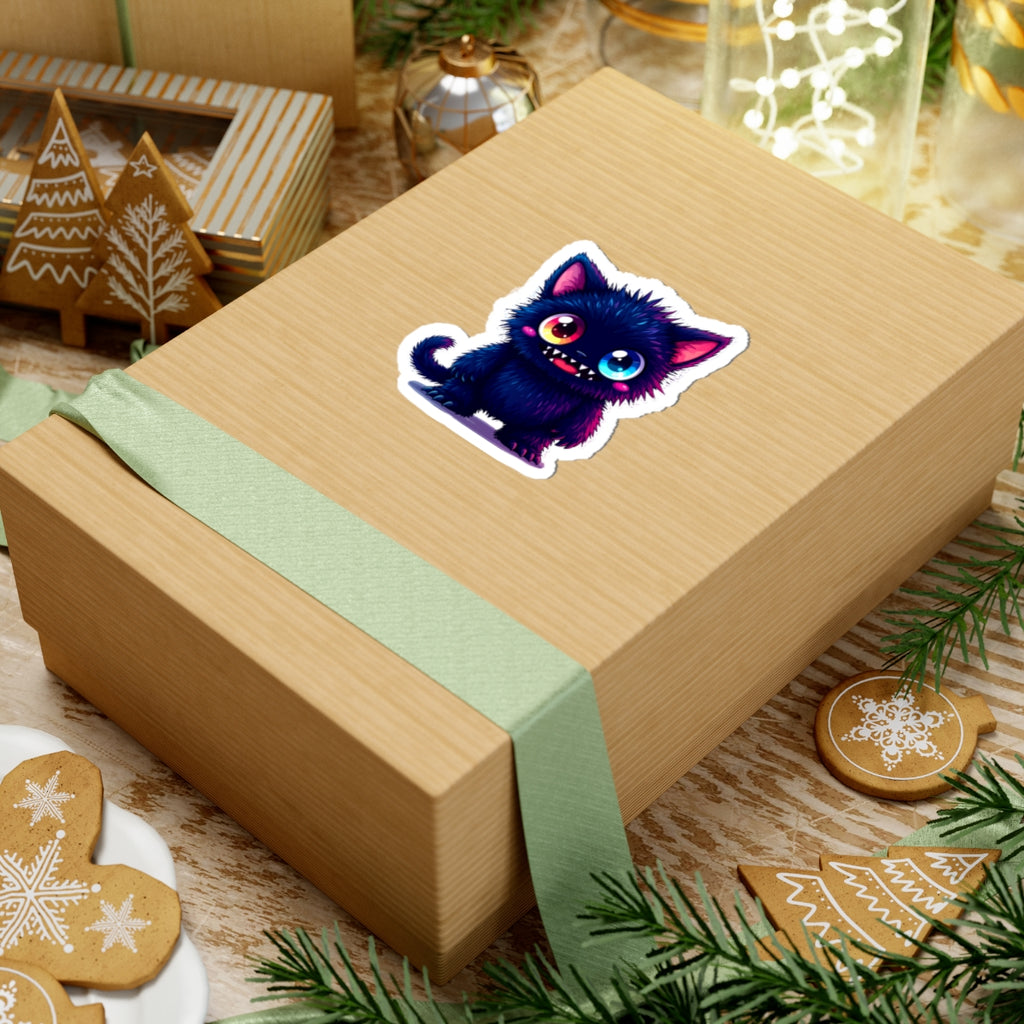 Adorable Cat Monster Stickers - Cute Laptop Decals, Kawaii Decor, Gifts for Kids & Cat Lovers, Perfect for Parties & Scrapbooking