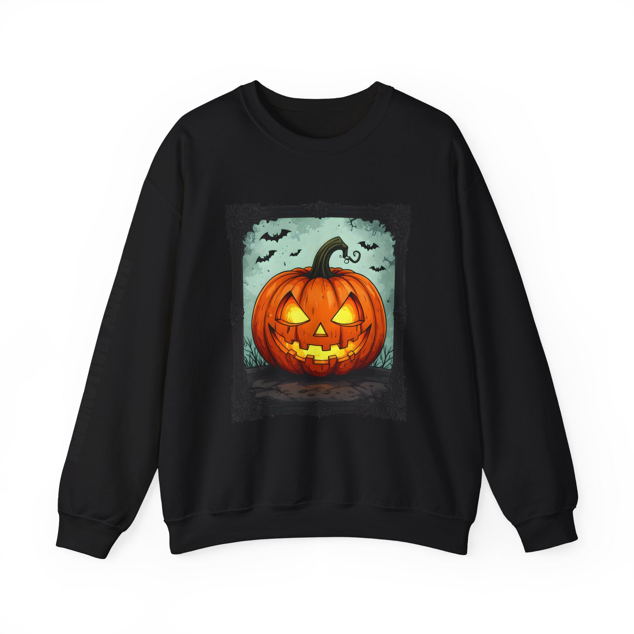 Halloween Pumpkin Crewneck Sweatshirt, Cozy Fall Apparel, Halloween Gift, Unisex Sweater, Spooky Season Wear, Pumpkin Decor