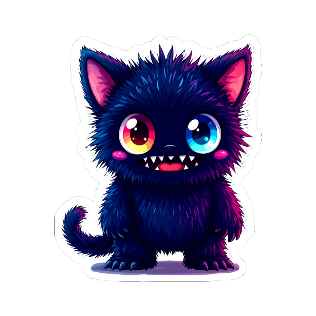 Adorable Cat Monster Stickers - Cute Laptop Decals, Kawaii Decor, Gifts for Kids & Cat Lovers, Perfect for Parties & Scrapbooking