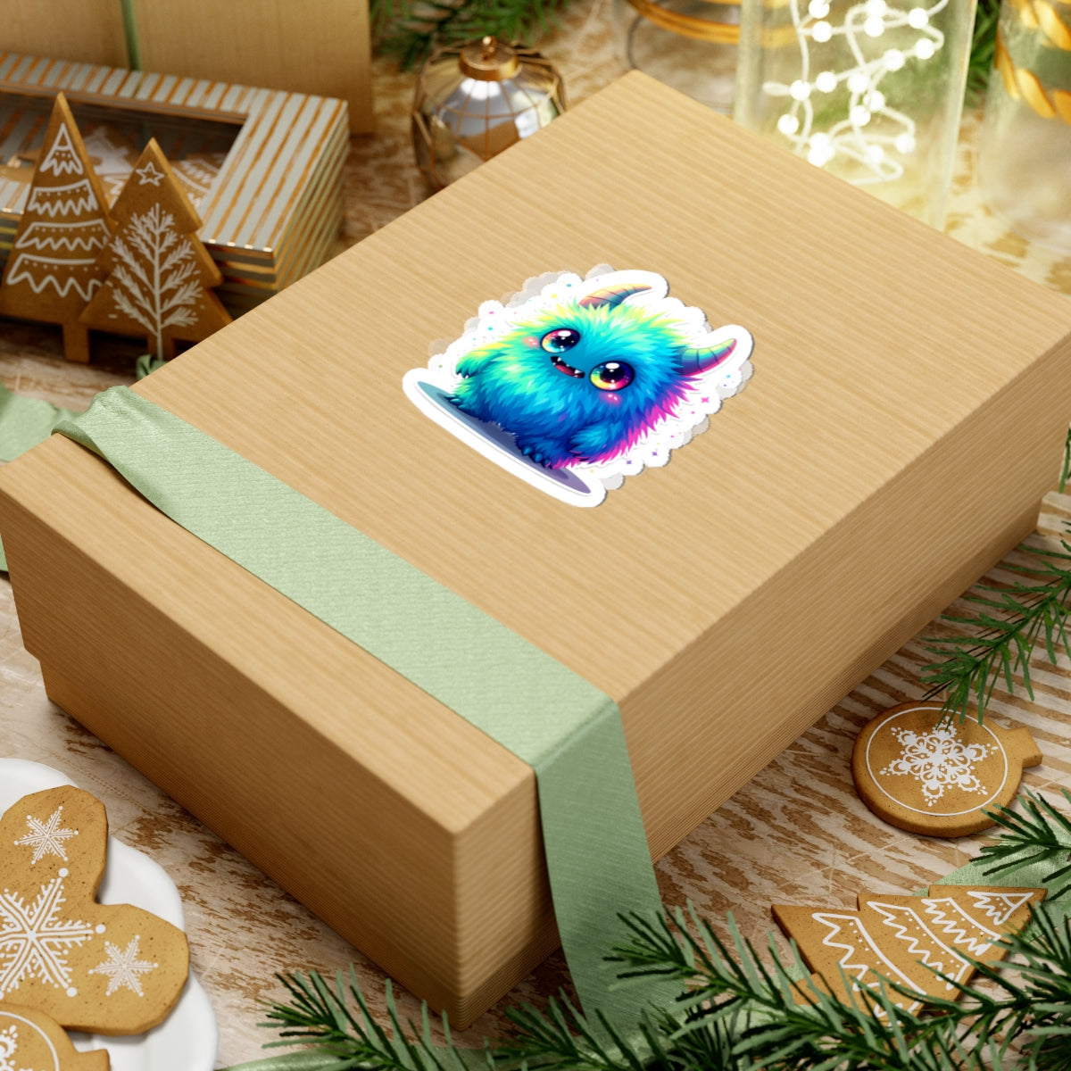 Colorful Monster Kiss-Cut Stickers, Cute Stickers for Kids, Laptop Decals, Party Favors, Fun Gifts, Aesthetic Decor