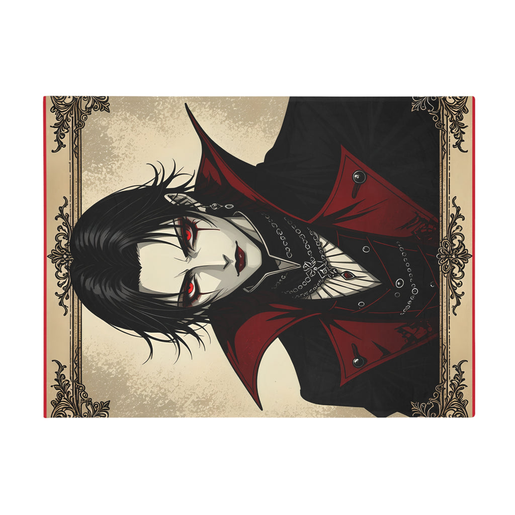 Vampire Graphic Plush Fleece Blanket | Cozy Throw, Unique Home Decor, Gift for Birthdays, Cuddly Comfort, Halloween decor