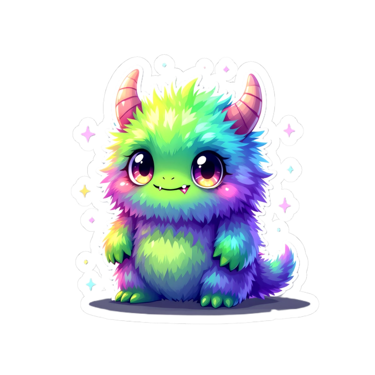 Colorful Monster Kiss-Cut Stickers, Cute Decals for Kids, Laptop Stickers, Gift for Monster Lovers, Fun & Whimsical Decorations