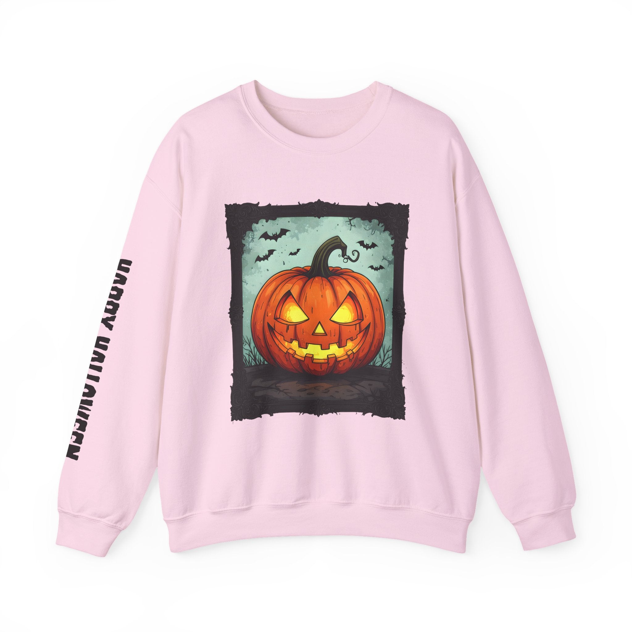 Halloween Pumpkin Crewneck Sweatshirt, Cozy Fall Apparel, Halloween Gift, Unisex Sweater, Spooky Season Wear, Pumpkin Decor
