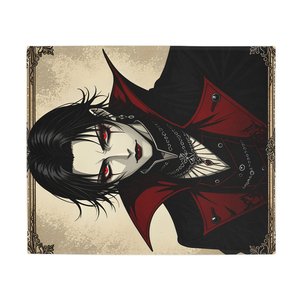 Vampire Graphic Plush Fleece Blanket | Cozy Throw, Unique Home Decor, Gift for Birthdays, Cuddly Comfort, Halloween decor